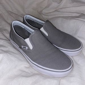 Gray slip on vans